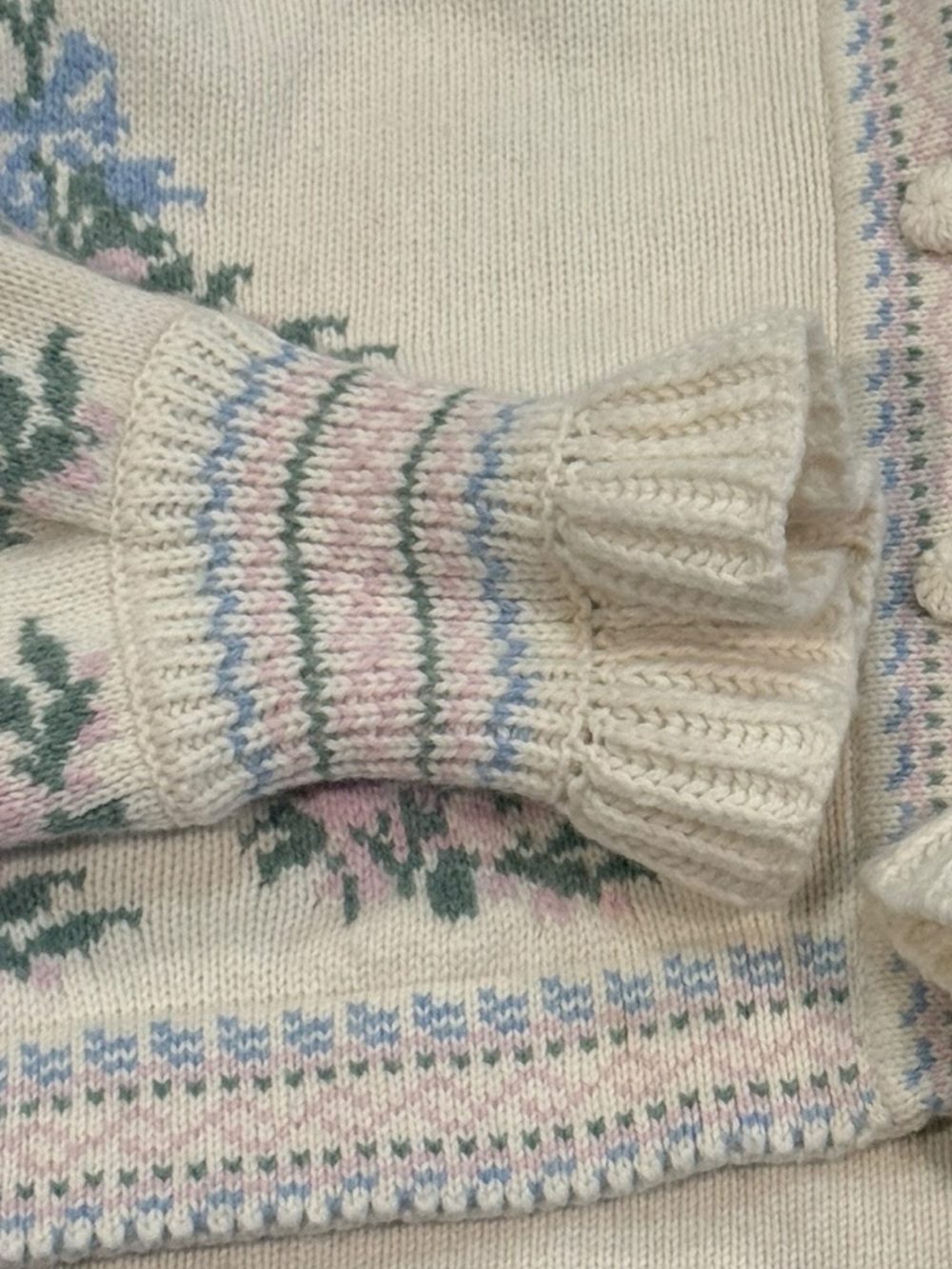 Love Shack Fancy Boscom Floral Cardigan Coquette Dew Drop Cream Multi Size Med - Picture 8 of 9